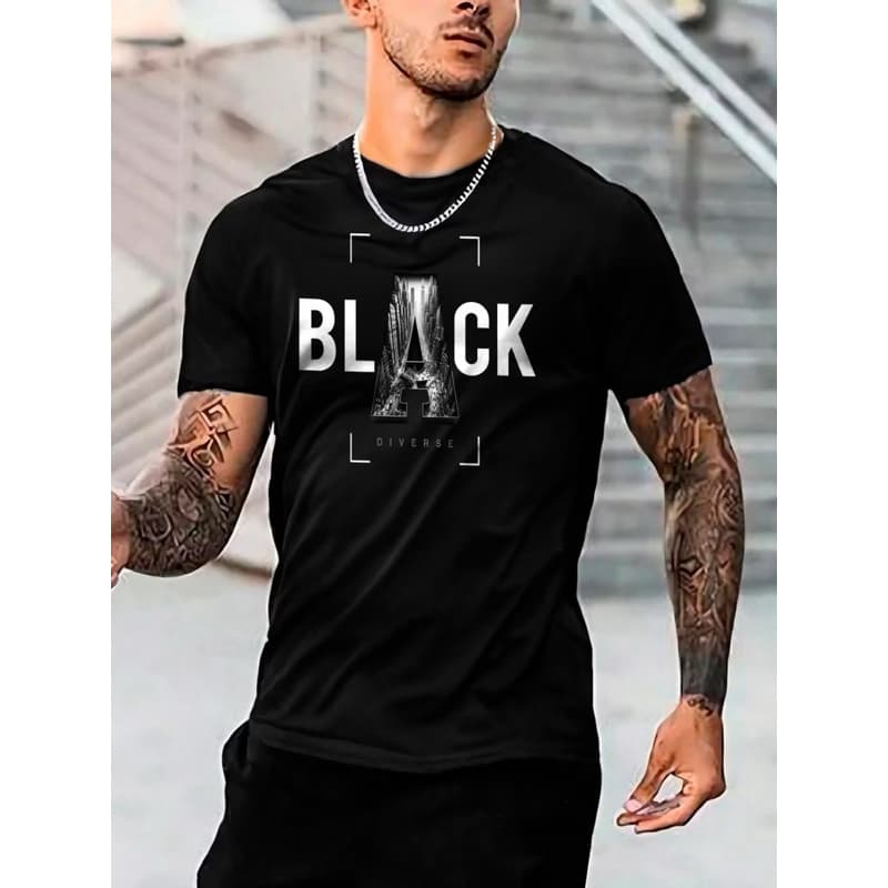 Camiseta Masculina City Streetwear Camisa Manfinity 100 Algodão