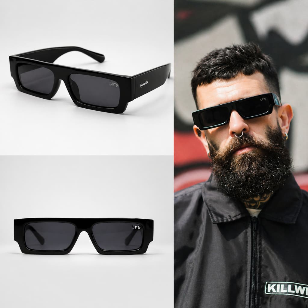 Óculos de Sol Double X Polarizado Masculino Retangular Feminino Reto Chicano