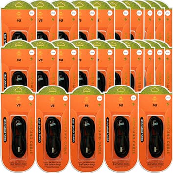 KIT COM 25 CABOS SMARTPHONE V8 NO ATACADO PARA REVENDA