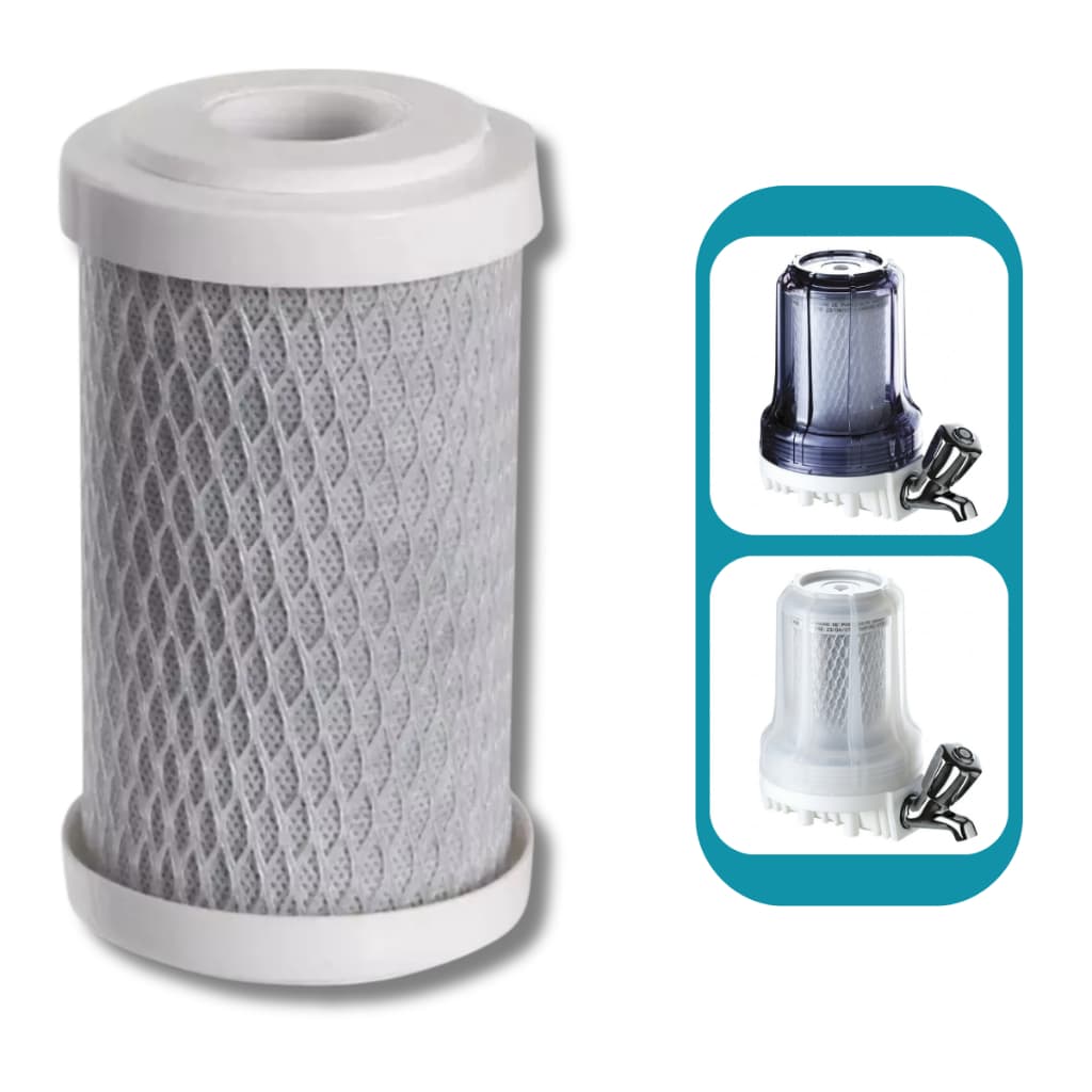 Refil Carbon Block 5 para Filtro de Água Elimina Cloro e Contaminantes Vazão 90 L/H