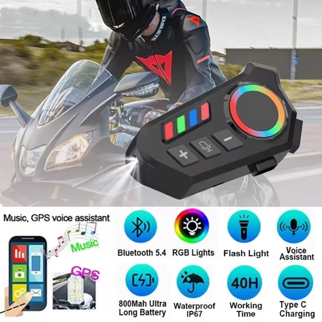 Fone de Ouvido de Capacete Moto Bluetrooth Controle De Voz