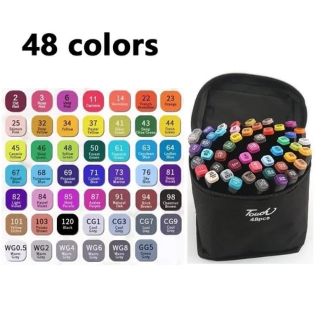 48 peças Caneta Marcadora De Ponta Dupla Conjunto De Canetas De Aquarela Especial