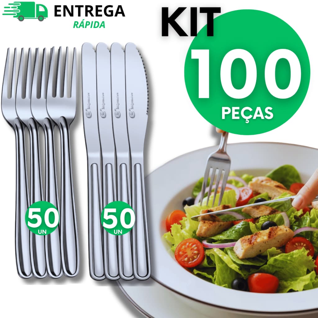 Garfo Faca Aço Inox Mesa Casa Para Cozinha Restaurantes Talheres Utensílios Garfos Facas