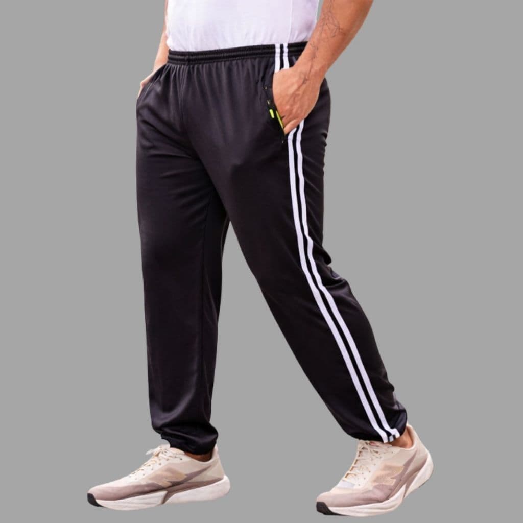 CALÇA CHIMPA PRETO FLANELADO MOLETOM POLIESTER TECIDO GROSSO UNISEX PRA TREINO ACADEMIA CAMINHADA COM ZIPER E BOLSO