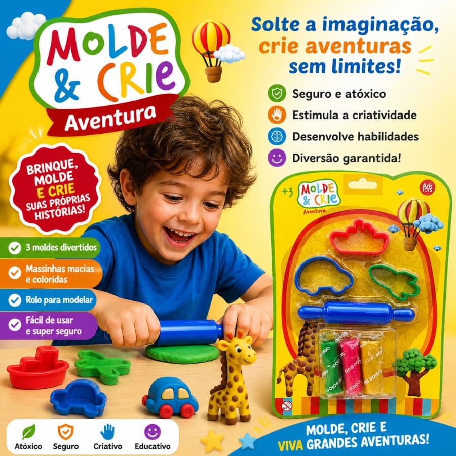 Molde Para Massinha De Modelar Peças E Cores E Formas Sortidas Kit Festa Infantil Lembrancinha
