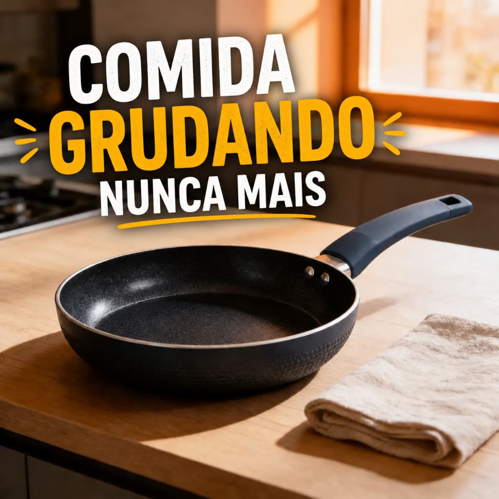 Frigideira Antiaderente Ceramica Alumínio 20cm Azul Fritar Revestimento Duravel Cozinhar