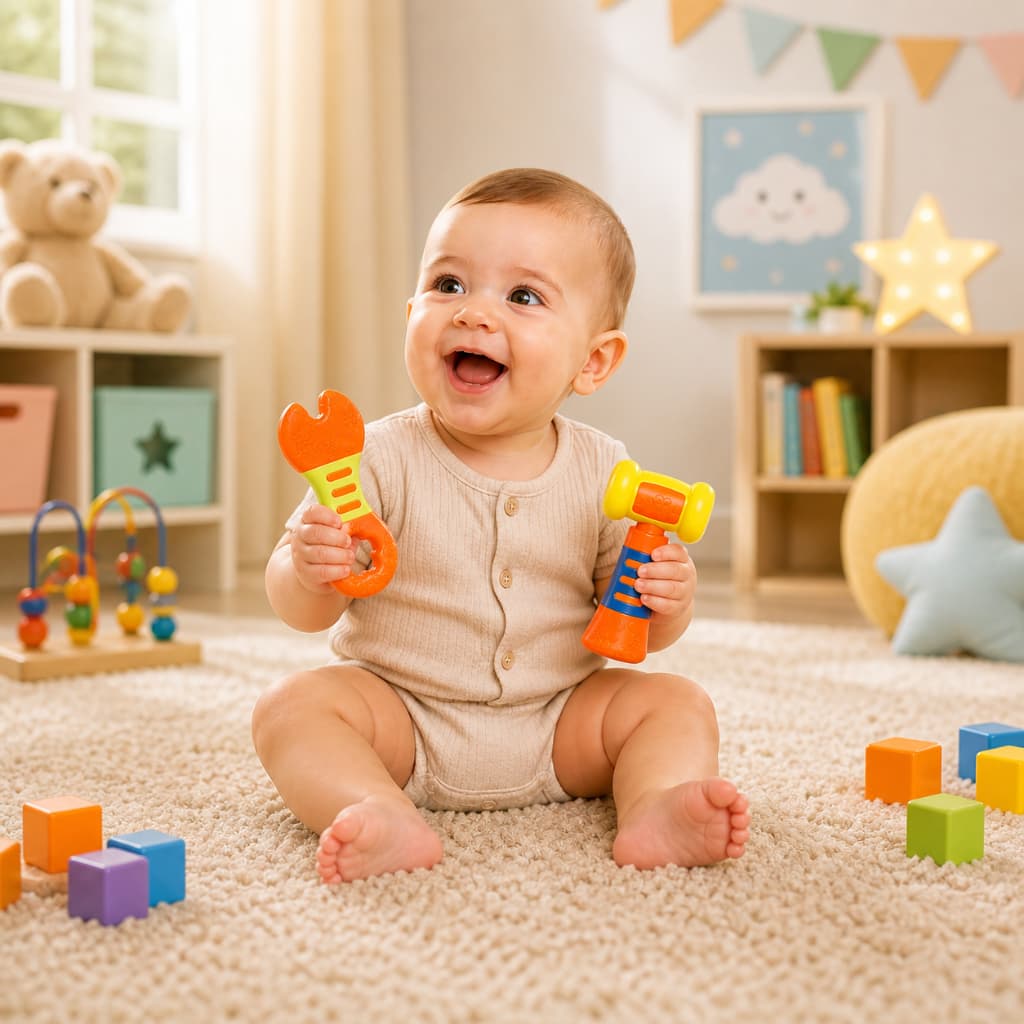Chocalho e Mordedor para Bebês acima de 3 meses