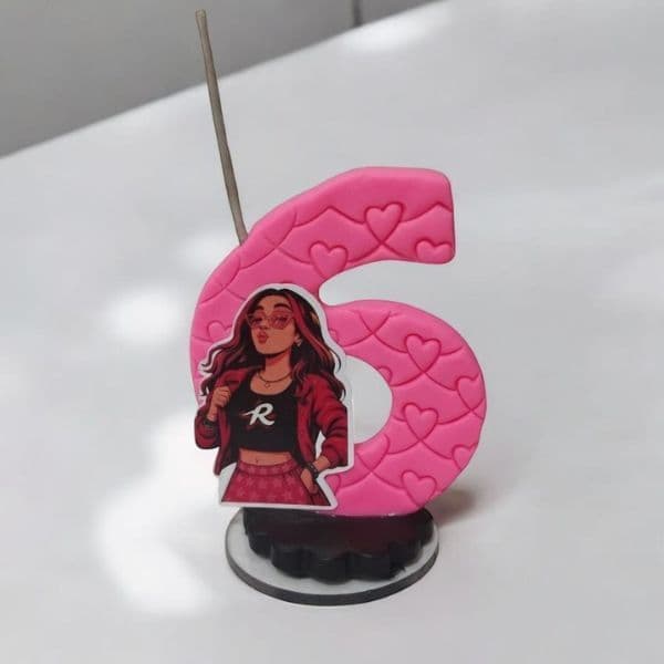 Vela de Aniversário Emily Vick dos Rosas com Pavio Mágico Papel fotográfico para festas temática