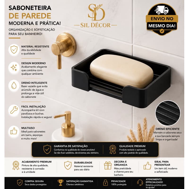 saboneteira parede