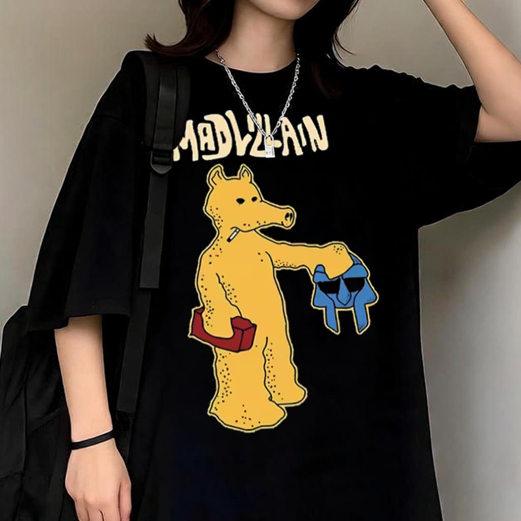 Camiseta Basica e OVERSIZED Mf Doom Madvillain Super Villain Food Rapper Album Streetwear Unissex