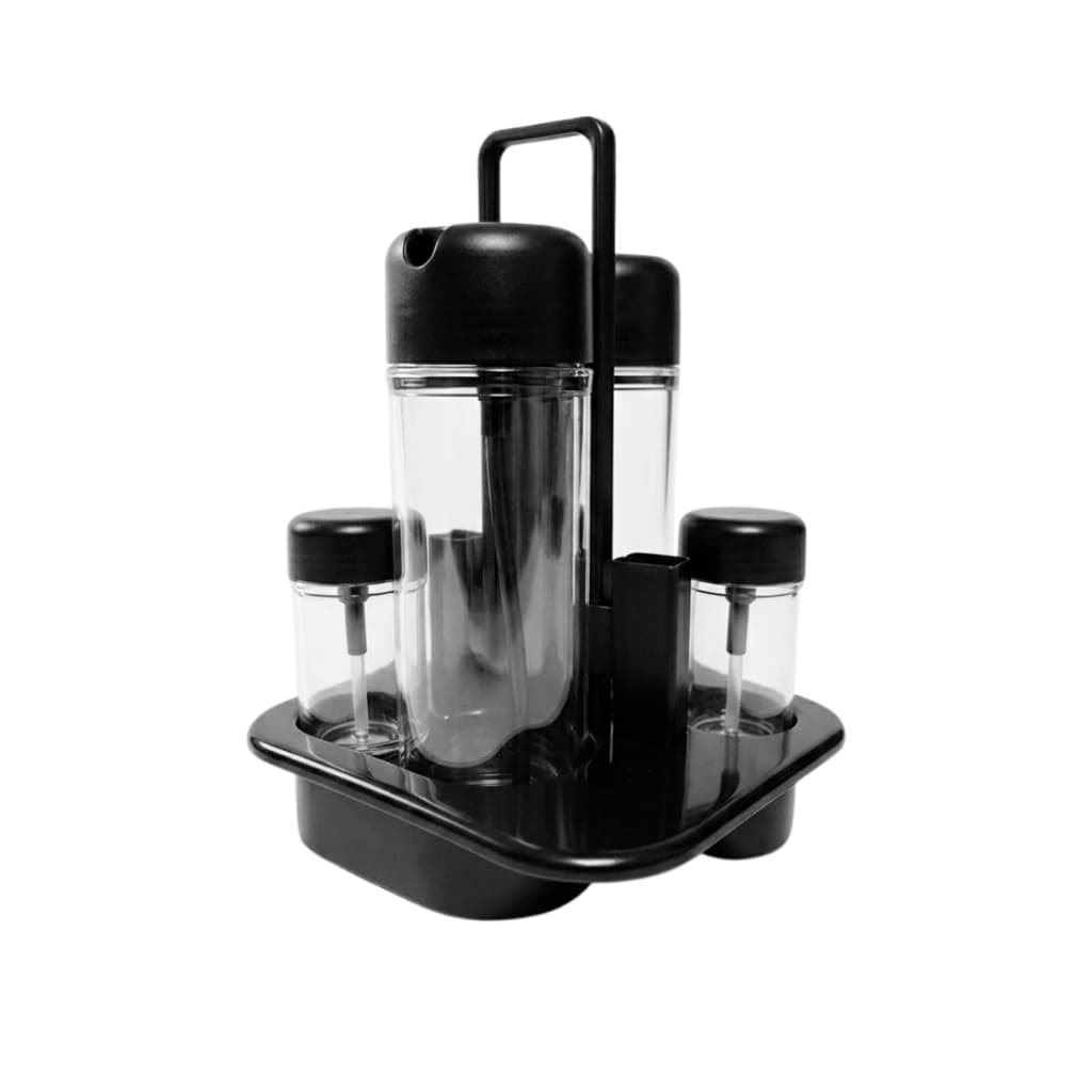 Galheteiro De Mesa 5 Pçs Porta Tempero Condimento Especiarias Porta Temperos Restaurante Bar Cozinha