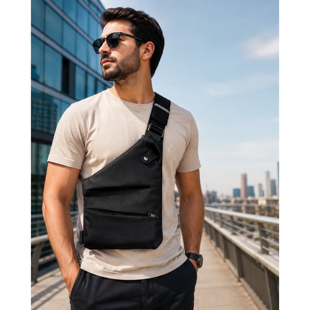 Bolsa Bag Pochete Transversal Slim Impermeável SS:1083