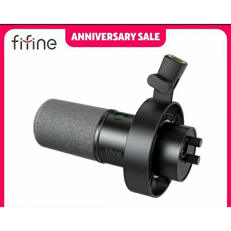 FIFINE-XLR Microfone dinâmicocom monitoramento em tempo real, microfone de streaming USB, Mixer-K688.