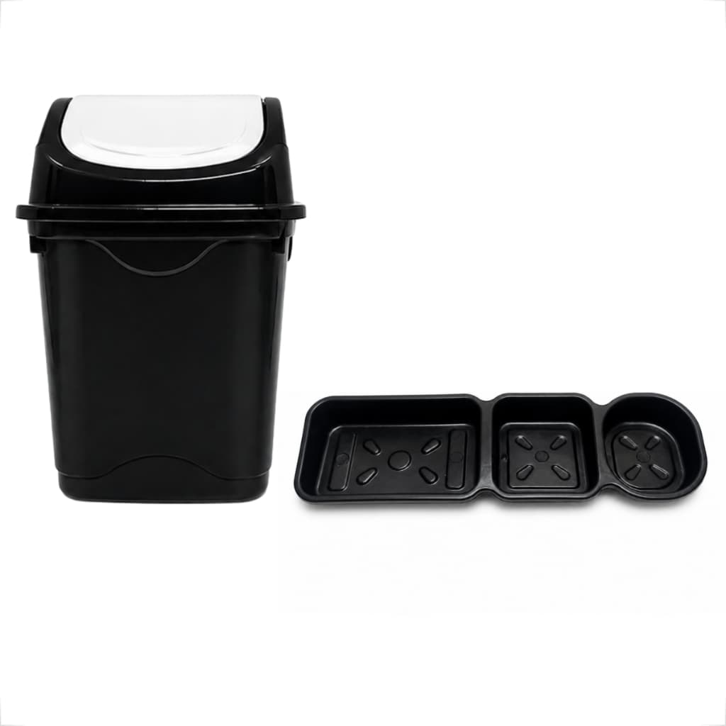 Kit Pia Cozinha 2 Peças Lixeira Basculante + Organizador de Pia
