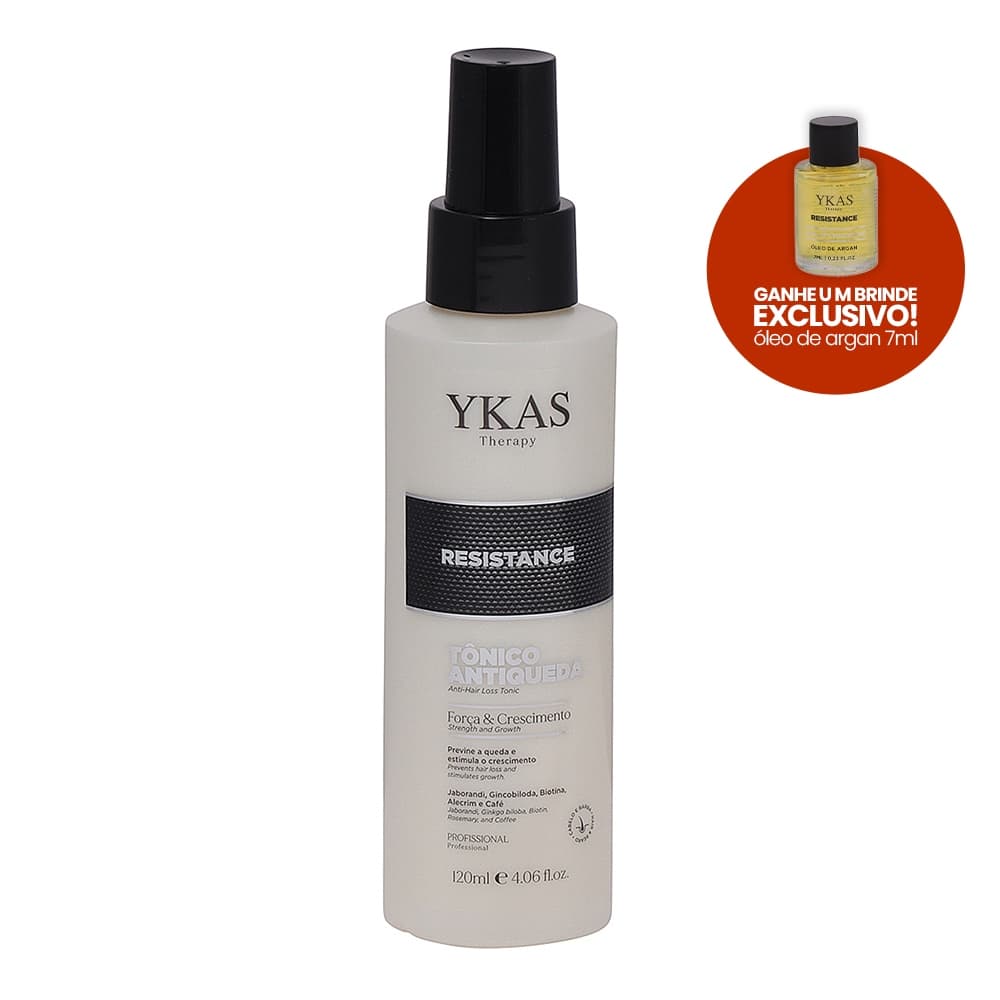 Tônico Ykas Therapy Resistance 120 ml Antiqueda e Fortalecedor Capilar para Fios Fortes