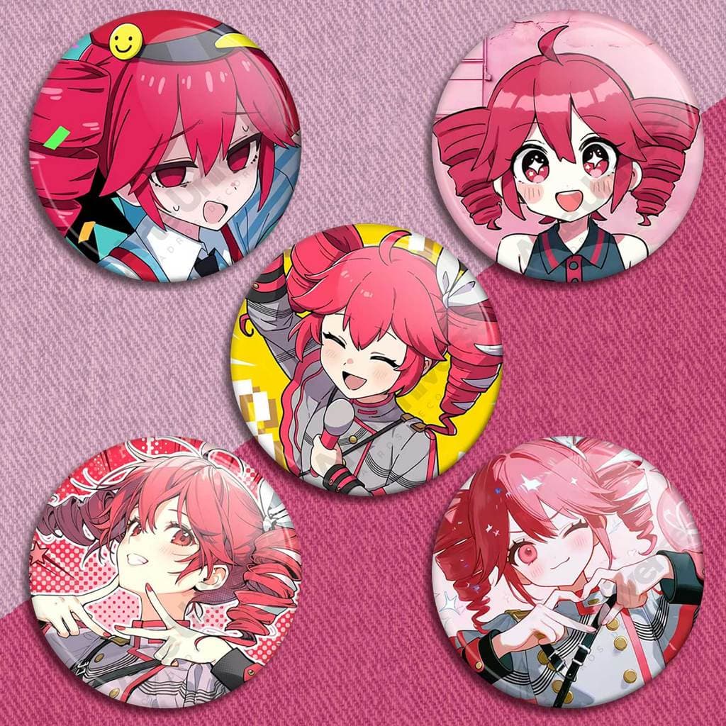 kasane teto Botons kit com 5 broches kasane teto Vocaloid fofos kit com 5 unidades