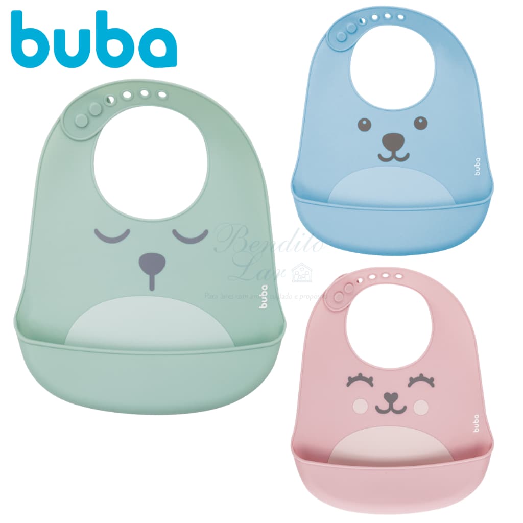 Babador de Silicone Gumy BUBA | Introdução Alimentar Bebê | Com Pega Migalhas