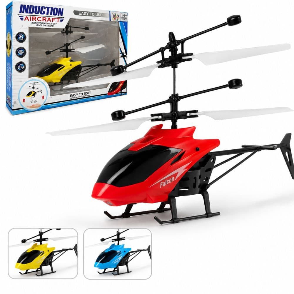 Brinquedo Helicóptero Sensorial com LED - Voa Automaticamente para Crianças