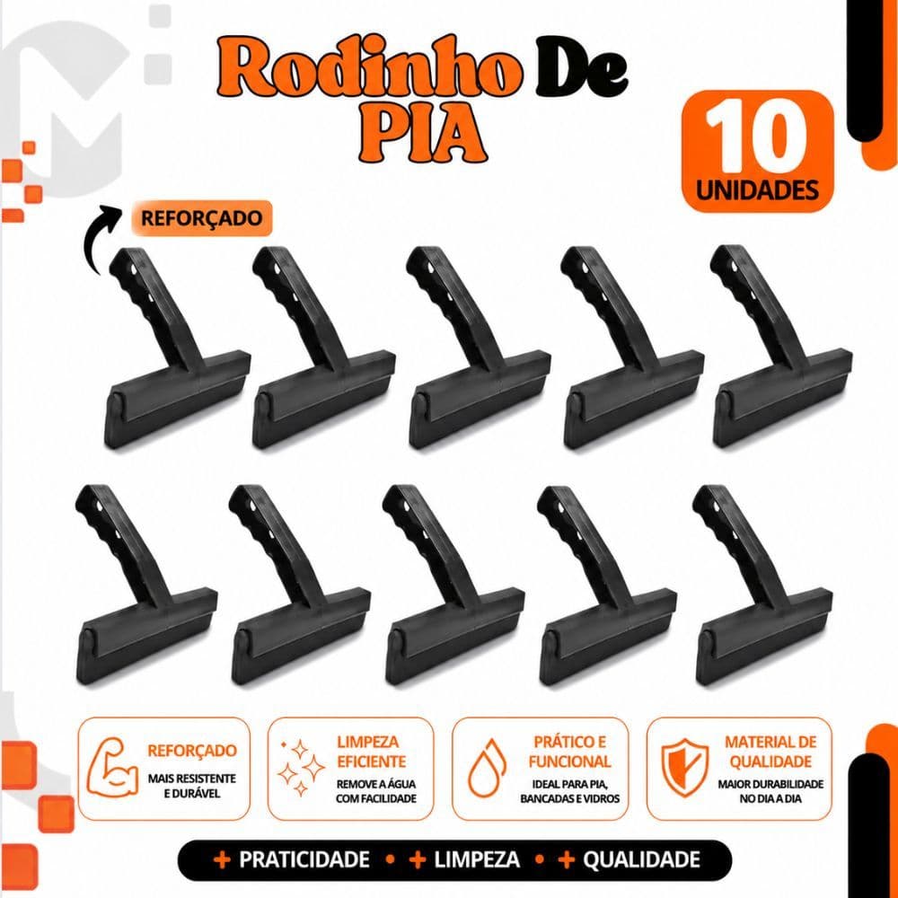 Kit 10 Rodinho de Pia Rodo para Pia Cozinha Limpeza de Pia Reforcado