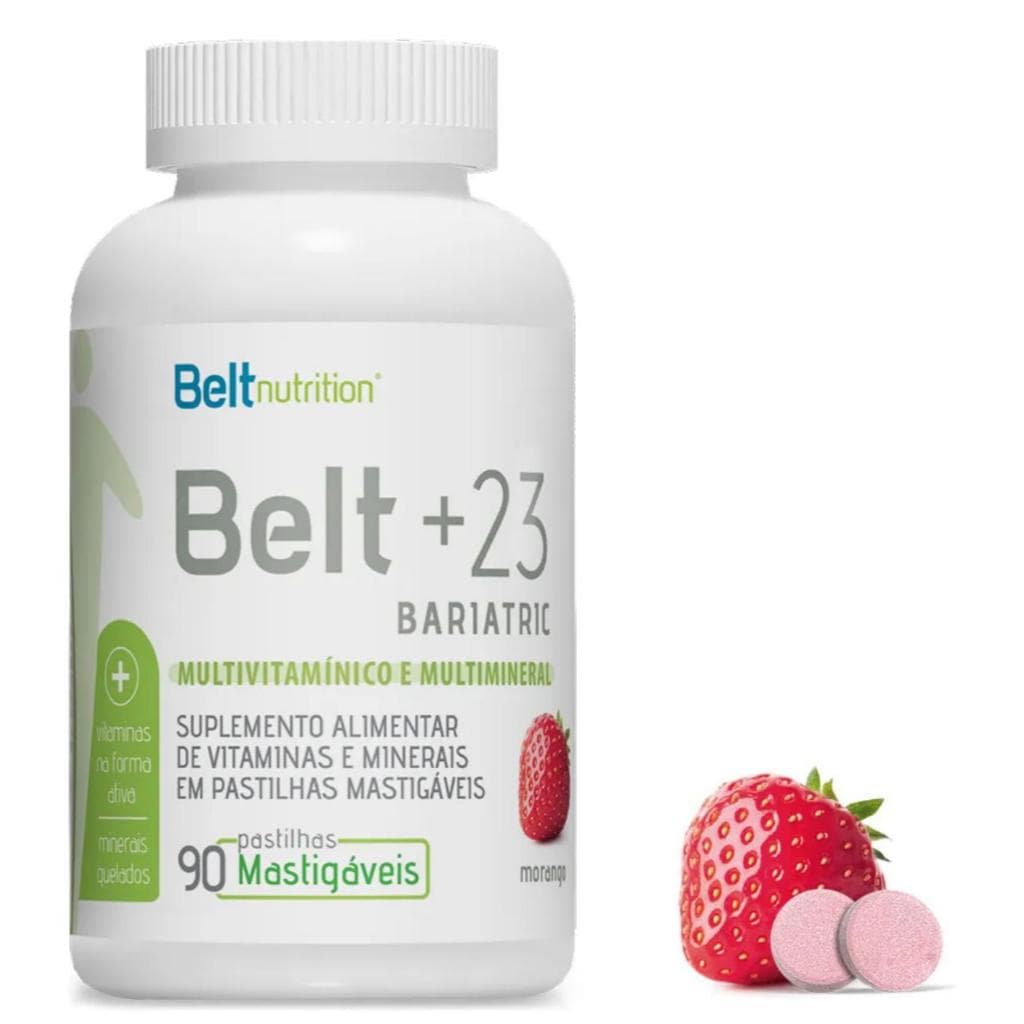 Multivitamínico Belt +23 Bariatric Mastigáveis 90 Pastilhas Sabor Morango