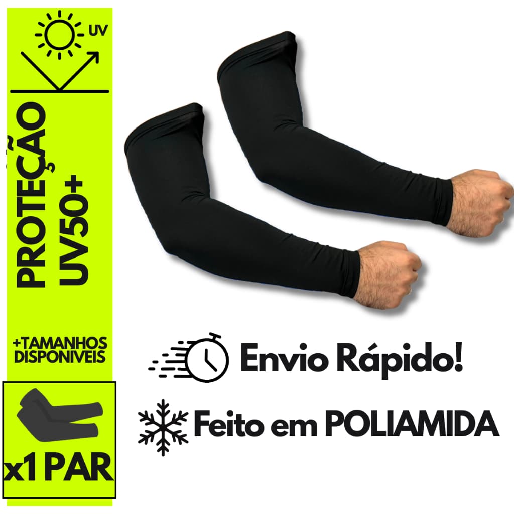 Manguito mangote proteção solar UV 50+ futebol corrida volei corrida ciclismo unissex beach tennis