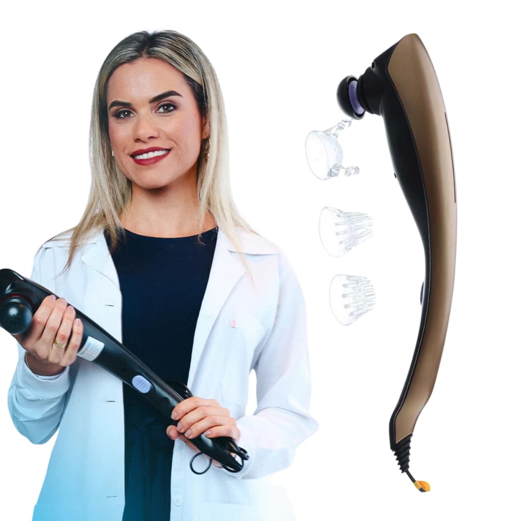 Massageador Elétrico Corporal Profissional Volcano Black Pós Treino Relaxamento Muscular