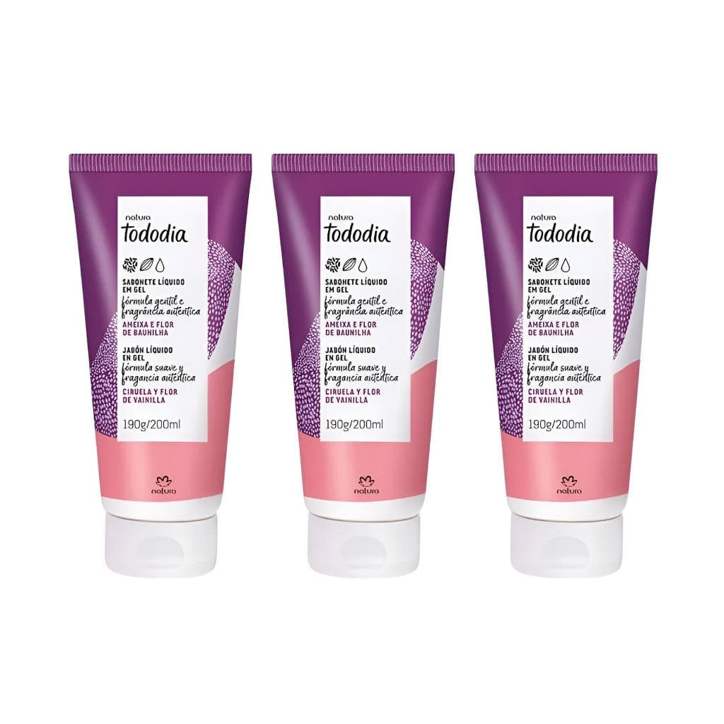 Sabonete Líquido em Gel Natura Tododia Ameixa e Flor de Baunilha 200ml