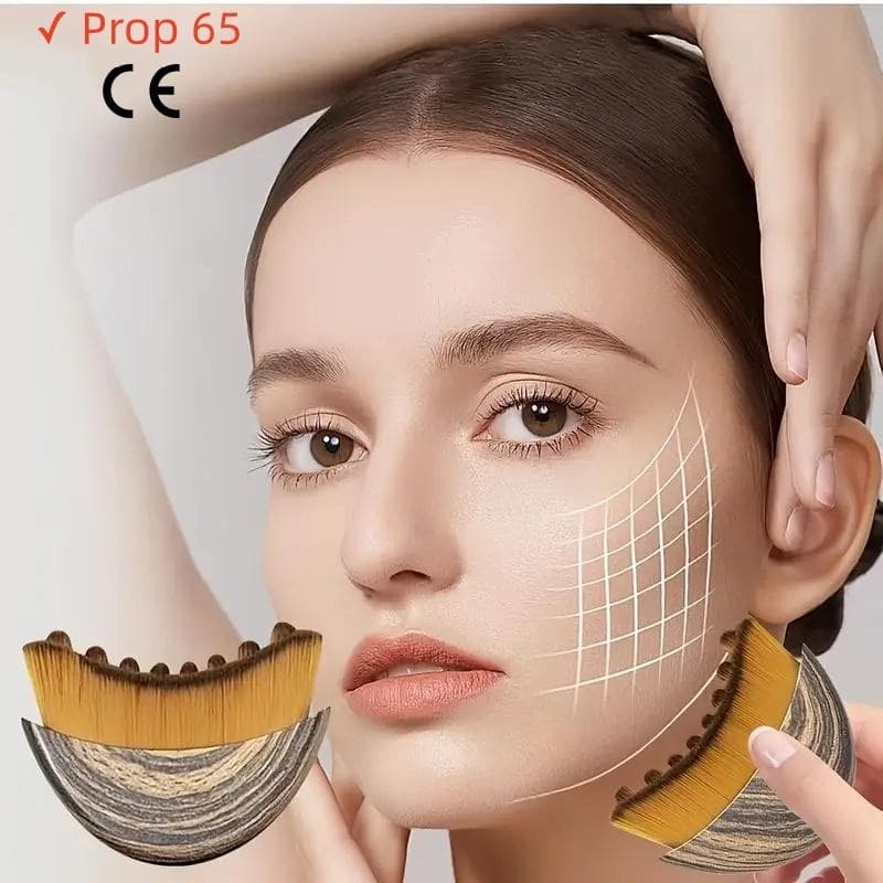 Pincel Massageador Facial FaceSculpt Pro para Drenagem Linfática, Ferramenta Ergonômica para Contorno Facial