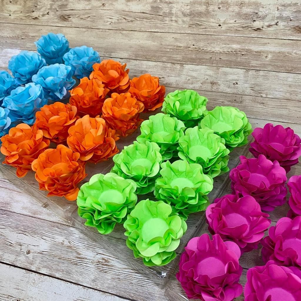 160 forminhas STYLE modelo flor CORES MOANA  para doces finos para aniversario festas