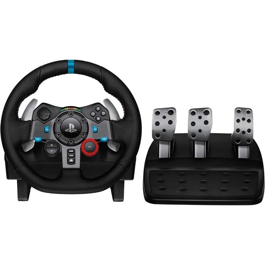 Volante e Pedais Logitech G29 Driving Force com Force Feedback para PS5, PS4, PS3 e PC GAMER