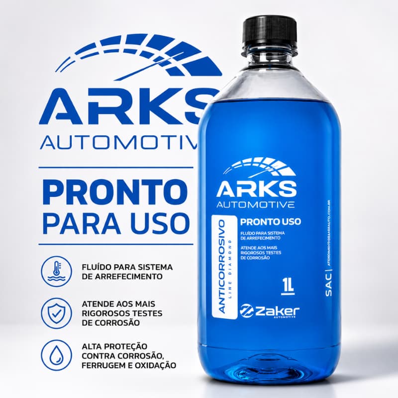 Aditivo Anticorrosivo Radiador Azul Pronto Uso Arks Proteção Completa Carro e Moto