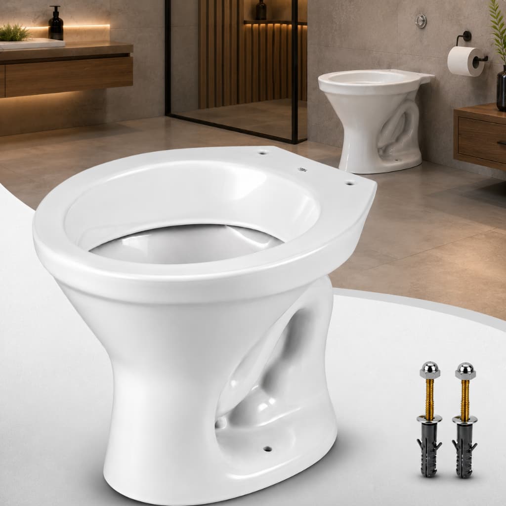 KIT BACIA SABARA CONVENCIONAL + PARAFUSO PARA FIXAÇÃO VASO SANITARIO PRIVADA ICASA