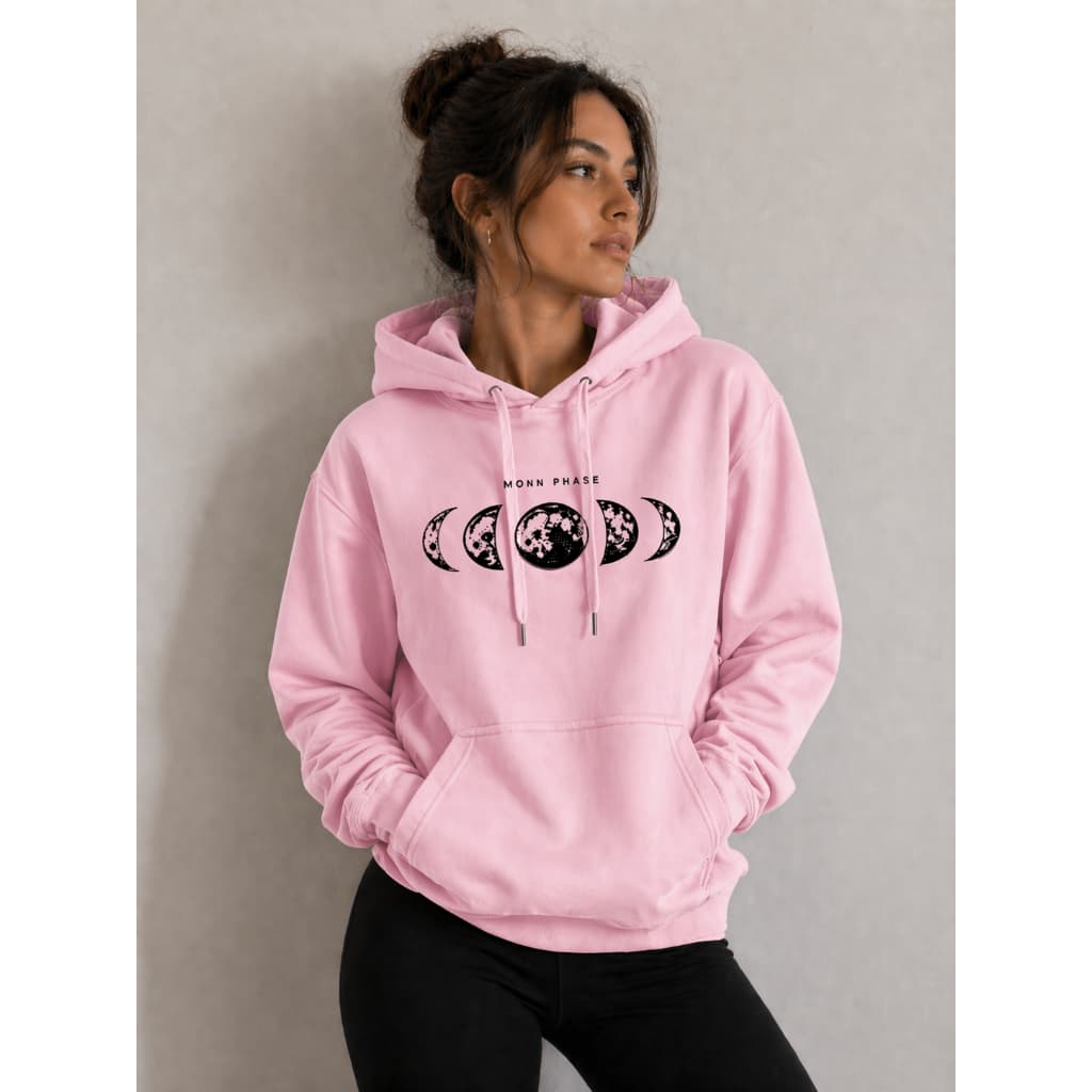 Blusa De Frio Moletom Fases Lua Unissex Macio Em Algodão