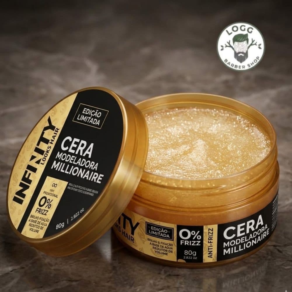 Kit 10x Cera pomada modeladora Millionaire Fox for Men Infinity Wax - Mais destaque para o seu cabelo!