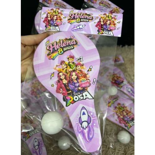 10 kits Raquetes 🏓 Ping Pong Personalizadas para Aniversário Todos os Temas