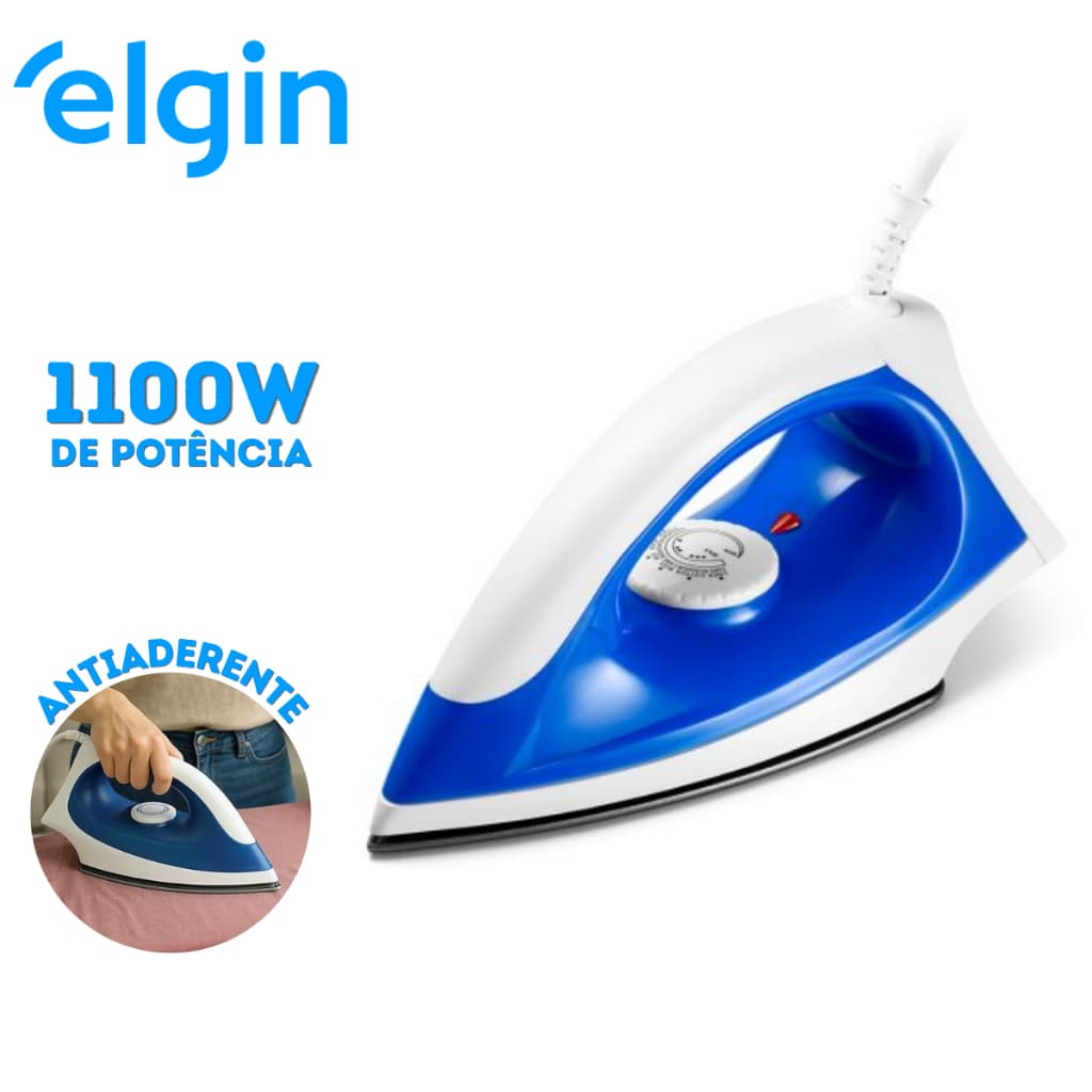 Ferro De Passar Roupas Iron Force 1100w Elgin Antiaderente