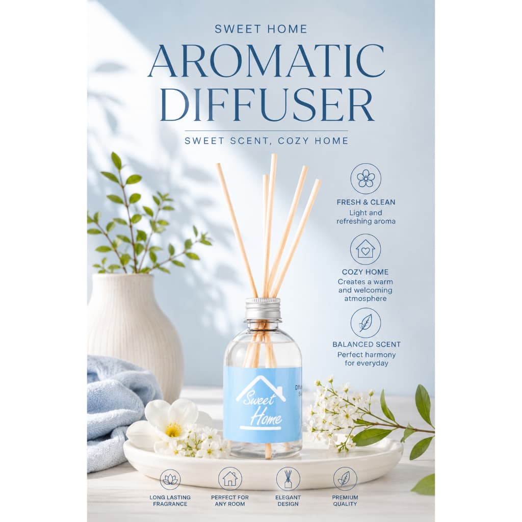 DIFUSOR DE AROMAS  LINHA SWEET HOME 300ML