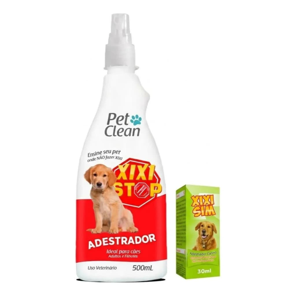 Educador Sanitário Xixi Stop 500ml + Xixi Sim 30ml Adestrador Pet Para Cães e Gatos