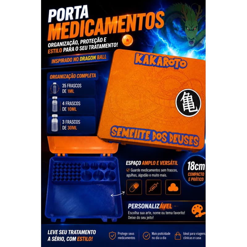 Porta medicamentos| Porta medicamentos personalizado | Organizador de remédio e medicamentos | Organizador personalizado