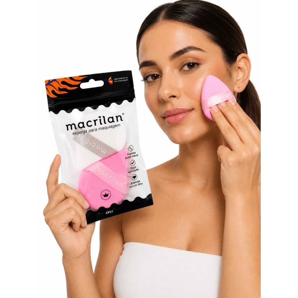 Macrilan/Esponja para maquiagem/ideal para pó compacto e acabamento da maquiagem