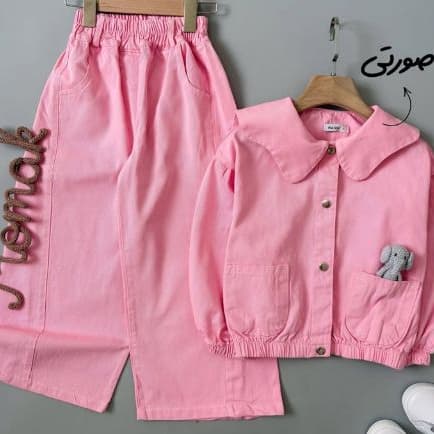 Conjunto Blogueirinha Infantil Feminino Estiloso com Calça Pantalona+ chaqueta con botoes frontaes