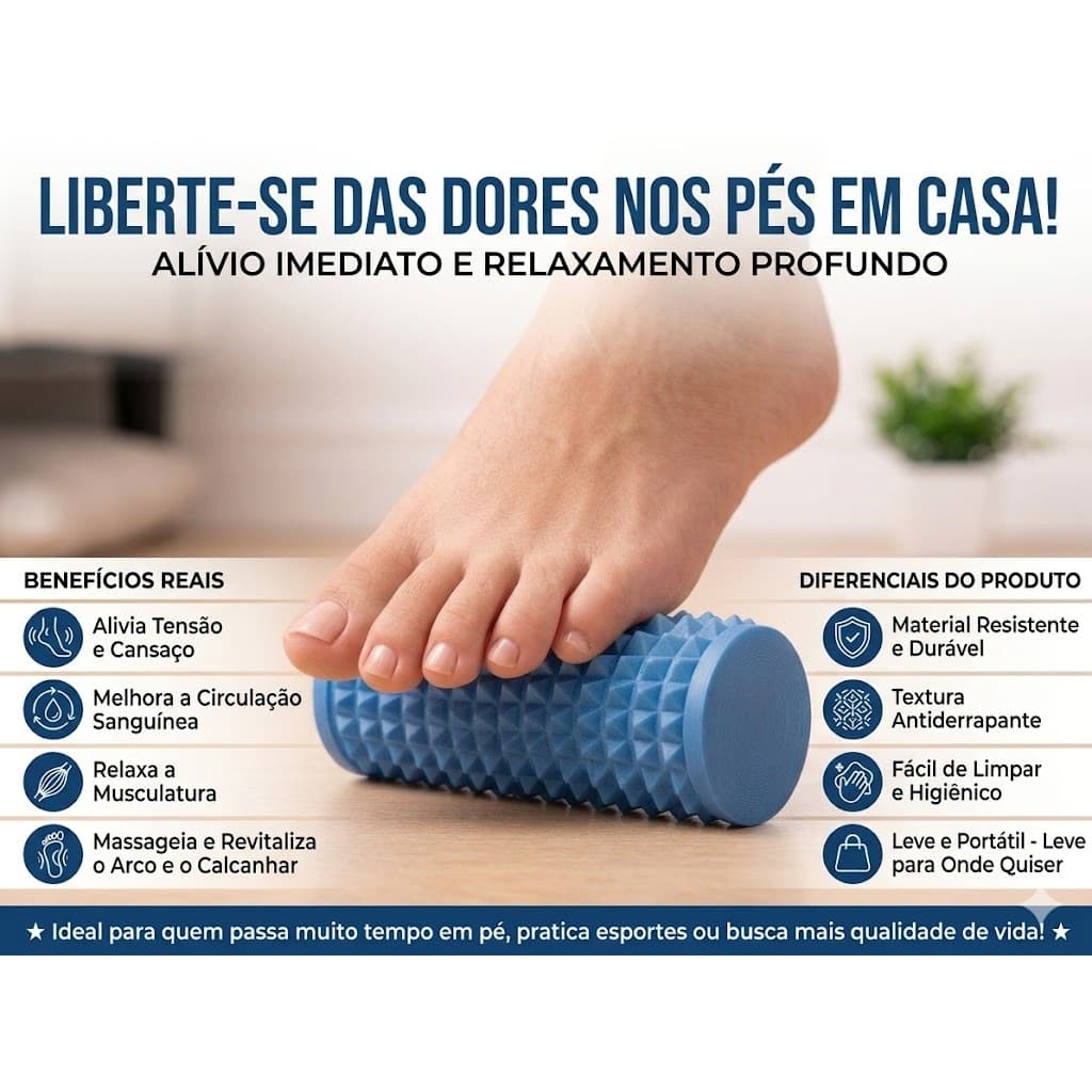 MASSAGEADOR PARA PÉS – ALÍVIO, RELAXAMENTO E BEM-ESTAR