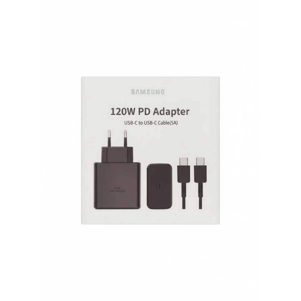 Carregador Tipo C Turbo 45W - Preto, Compatível com Galaxy, Carregamento Rápido