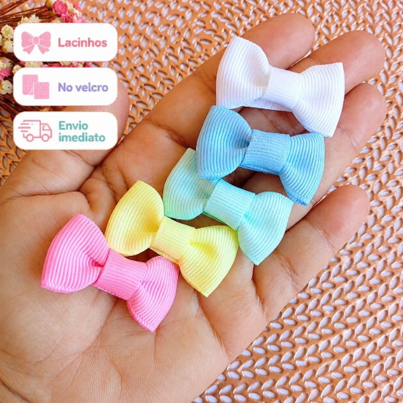 Laço para recém nascida Laços para bebê menina infantil Míni Lacinhos pouco cabelo velcro antideslizante Faixinhas Bebê
