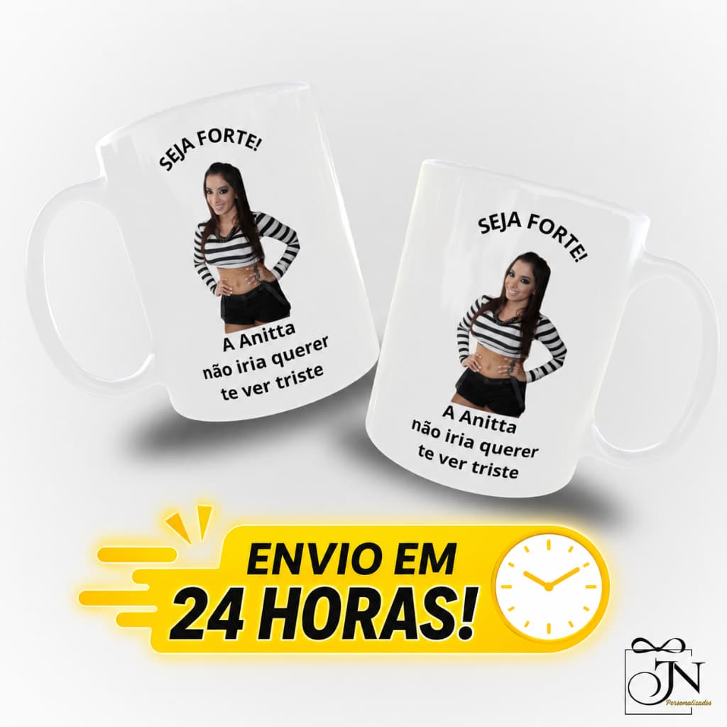 Caneca Personalizada Seja Forte Meme - Virginia seja Forte Matuê - Seja Forte Anitta - Seja Forte Luan Santana, Humor