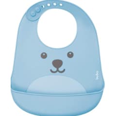 Buba, - Azul, Babador De Silicone Com Pega Migalhas Gumy Bebê Unissex, Azul (Blue), Único
