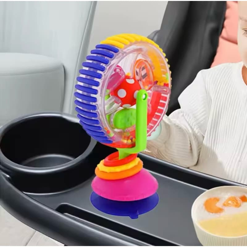 Brinquedo Infantil Roda gigante Chocalho Giratório Topo Spinner Com Ventosa Brinquedos para bebê