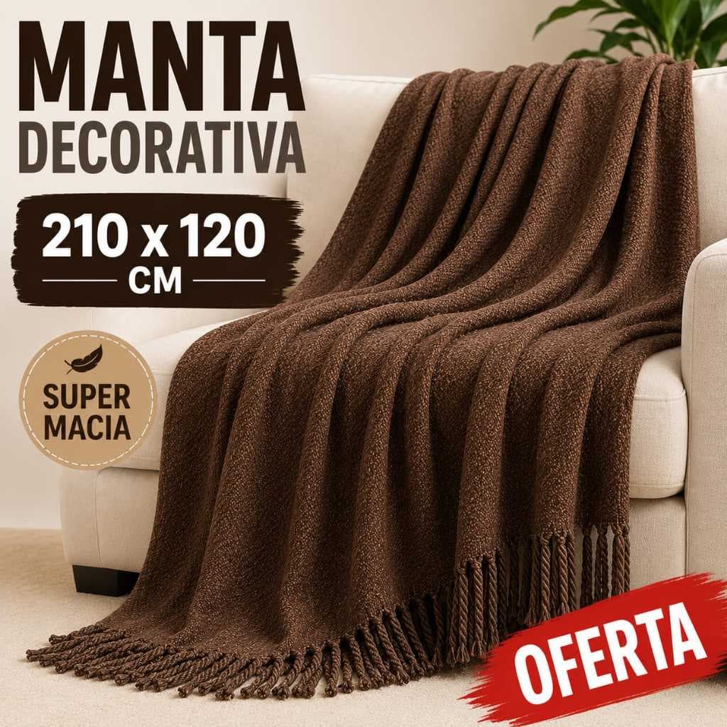 Kit 2 Mantas Para Sofá 210x120cm Algodão Decorativa Artesanal 100% Algodão | Cobre Sofá e Colchão