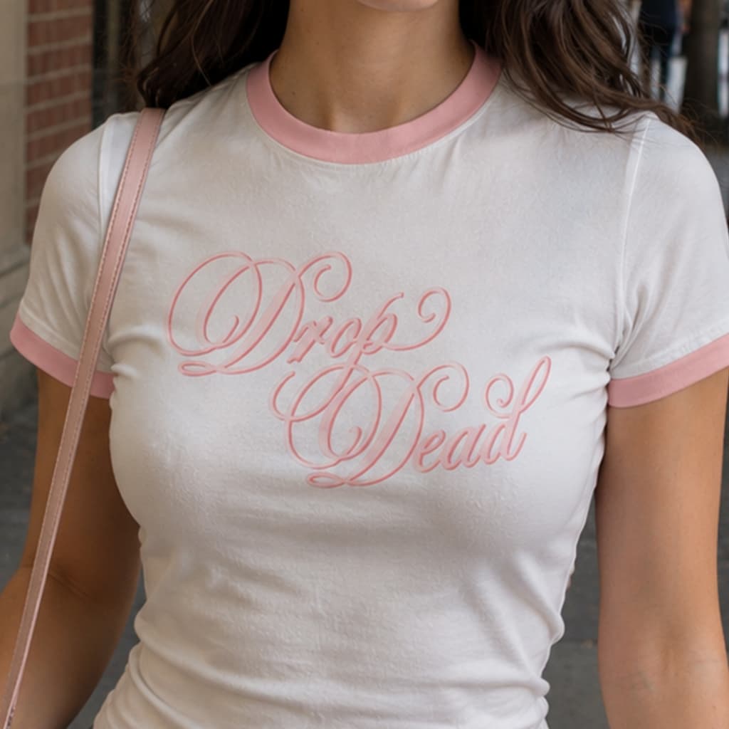 Camisa Feminina Baby Tee Olivia Rodrigo Drop Dead T-shirt Vintage Y2K estética BabyLook