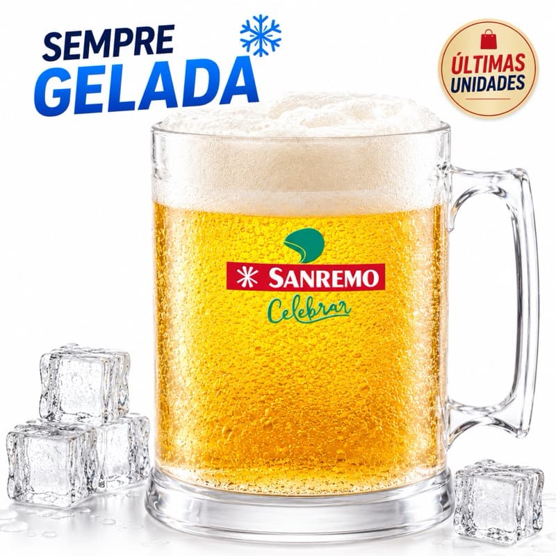Caneca Térmica em Gel 300ml Congelável Vai ao Freezer Mantém Bebida Gelada